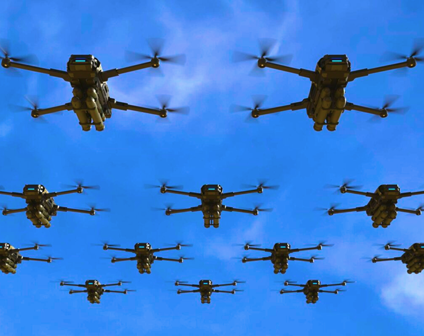 Autonomous drones in formation